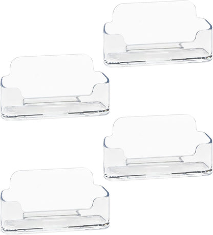 Acrylic Business Card Holder for Desk, Clear Plastic Business Cards Display Holders Stand, Fits 30-50 Business Cards