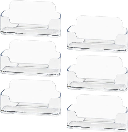 Acrylic Business Card Holder for Desk, Clear Plastic Business Cards Display Holders Stand, Fits 30-50 Business Cards