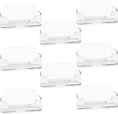 Acrylic Business Card Holder for Desk, Clear Plastic Business Cards Display Holders Stand, Fits 30-50 Business Cards