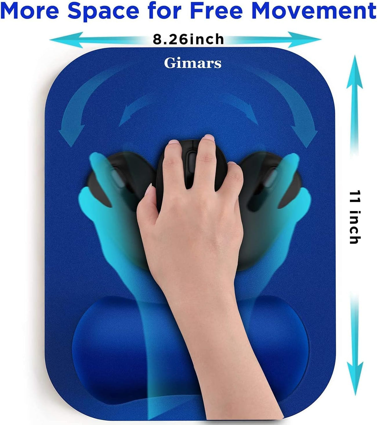 Large Smooth Superfine Fibre Memory Foam Ergonomic Mouse Pad Wrist Rest Support Mousepad with Nonslip Base for Laptop, Computer, Gaming&Office