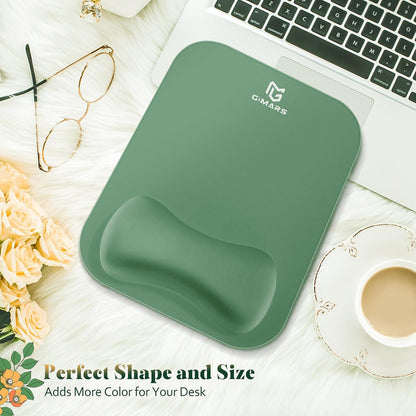 Large Smooth Superfine Fibre Memory Foam Ergonomic Mouse Pad Wrist Rest Support Mousepad with Nonslip Base for Laptop, Computer, Gaming&Office