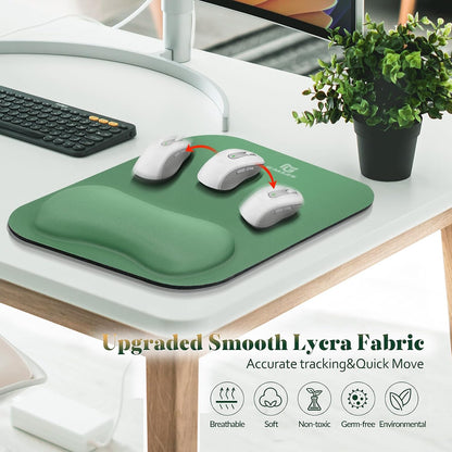 Large Smooth Superfine Fibre Memory Foam Ergonomic Mouse Pad Wrist Rest Support Mousepad with Nonslip Base for Laptop, Computer, Gaming&Office
