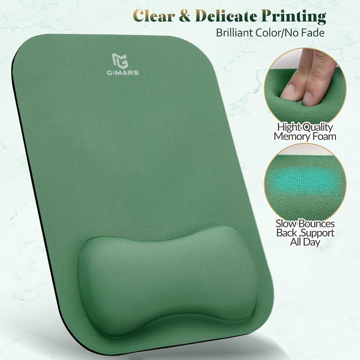 Large Smooth Superfine Fibre Memory Foam Ergonomic Mouse Pad Wrist Rest Support Mousepad with Nonslip Base for Laptop, Computer, Gaming&Office