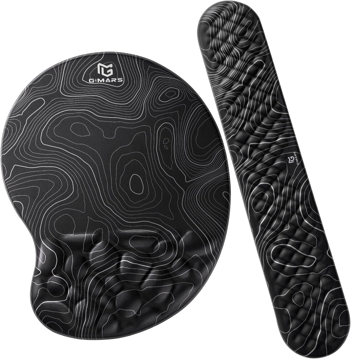 Large Smooth Superfine Fibre Memory Foam Ergonomic Mouse Pad Wrist Rest Support Mousepad with Nonslip Base for Laptop, Computer, Gaming&Office