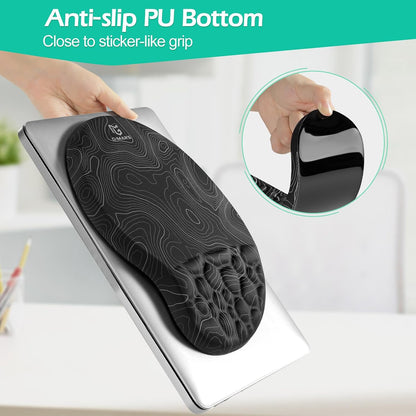 Large Smooth Superfine Fibre Memory Foam Ergonomic Mouse Pad Wrist Rest Support Mousepad with Nonslip Base for Laptop, Computer, Gaming&Office