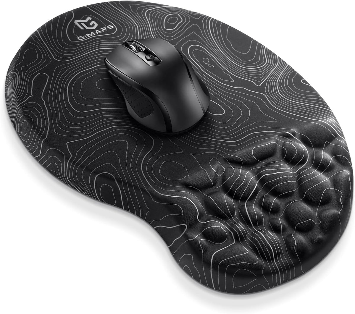 Large Smooth Superfine Fibre Memory Foam Ergonomic Mouse Pad Wrist Rest Support Mousepad with Nonslip Base for Laptop, Computer, Gaming&Office