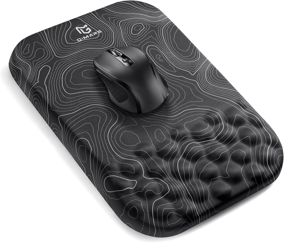 Large Smooth Superfine Fibre Memory Foam Ergonomic Mouse Pad Wrist Rest Support Mousepad with Nonslip Base for Laptop, Computer, Gaming&Office