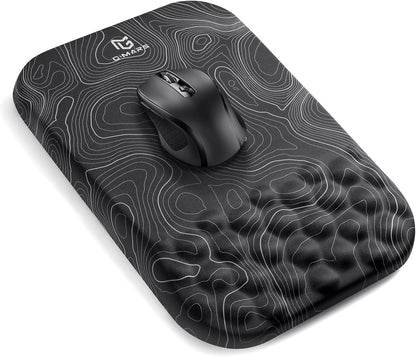 Large Smooth Superfine Fibre Memory Foam Ergonomic Mouse Pad Wrist Rest Support Mousepad with Nonslip Base for Laptop, Computer, Gaming&Office