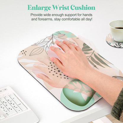 Large Smooth Superfine Fibre Memory Foam Ergonomic Mouse Pad Wrist Rest Support Mousepad with Nonslip Base for Laptop, Computer, Gaming&Office