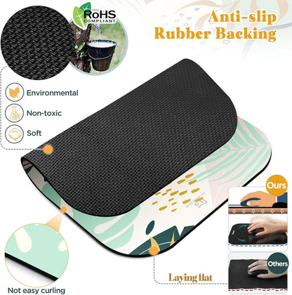 Large Smooth Superfine Fibre Memory Foam Ergonomic Mouse Pad Wrist Rest Support Mousepad with Nonslip Base for Laptop, Computer, Gaming&Office