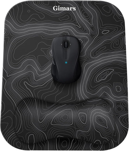 Large Smooth Superfine Fibre Memory Foam Ergonomic Mouse Pad Wrist Rest Support Mousepad with Nonslip Base for Laptop, Computer, Gaming&Office
