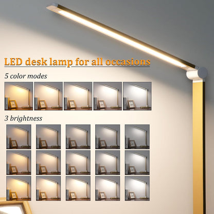 LED Desk Lamp with USB Ports,Touch Desk Lamps for Home Office with 5 Modes