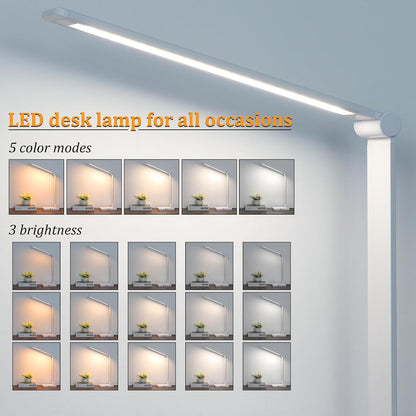 LED Desk Lamp with USB Ports,Touch Desk Lamps for Home Office with 5 Modes