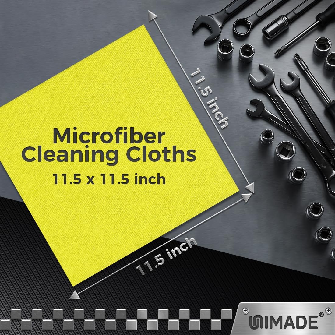 Microfiber Cleaning Cloth, 100PK Commercial Grade Work Rags