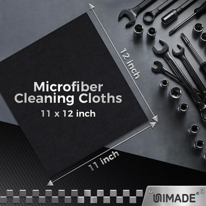 Microfiber Cleaning Cloth, 100PK Commercial Grade Work Rags