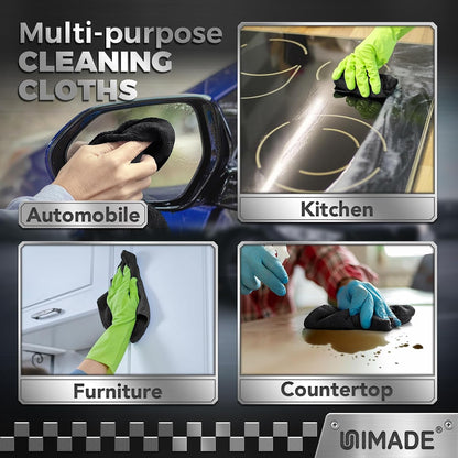 Microfiber Cleaning Cloth, 100PK Commercial Grade Work Rags