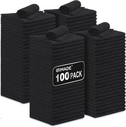 Microfiber Cleaning Cloth, 100PK Commercial Grade Work Rags