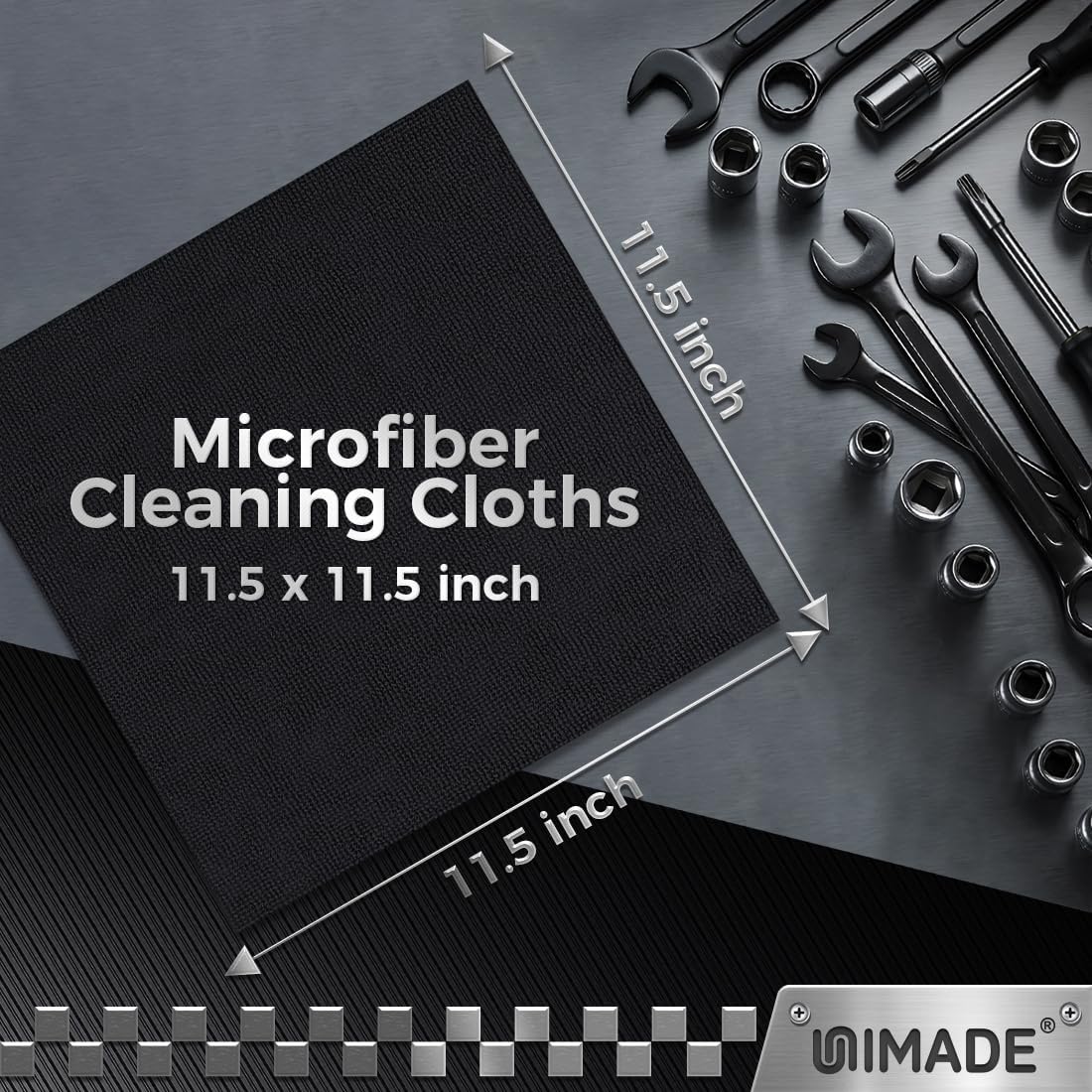 Microfiber Cleaning Cloth, 100PK Commercial Grade Work Rags