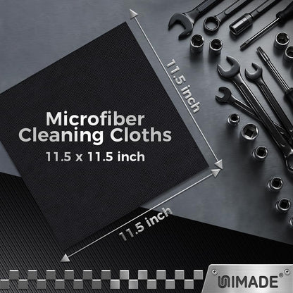 Microfiber Cleaning Cloth, 100PK Commercial Grade Work Rags