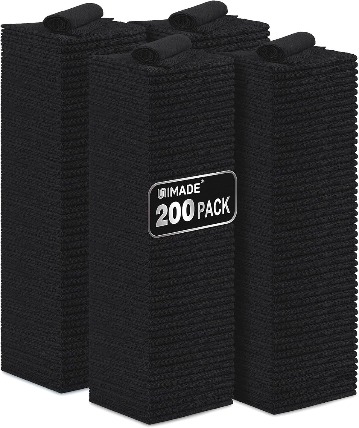Microfiber Cleaning Cloth, 100PK Commercial Grade Work Rags