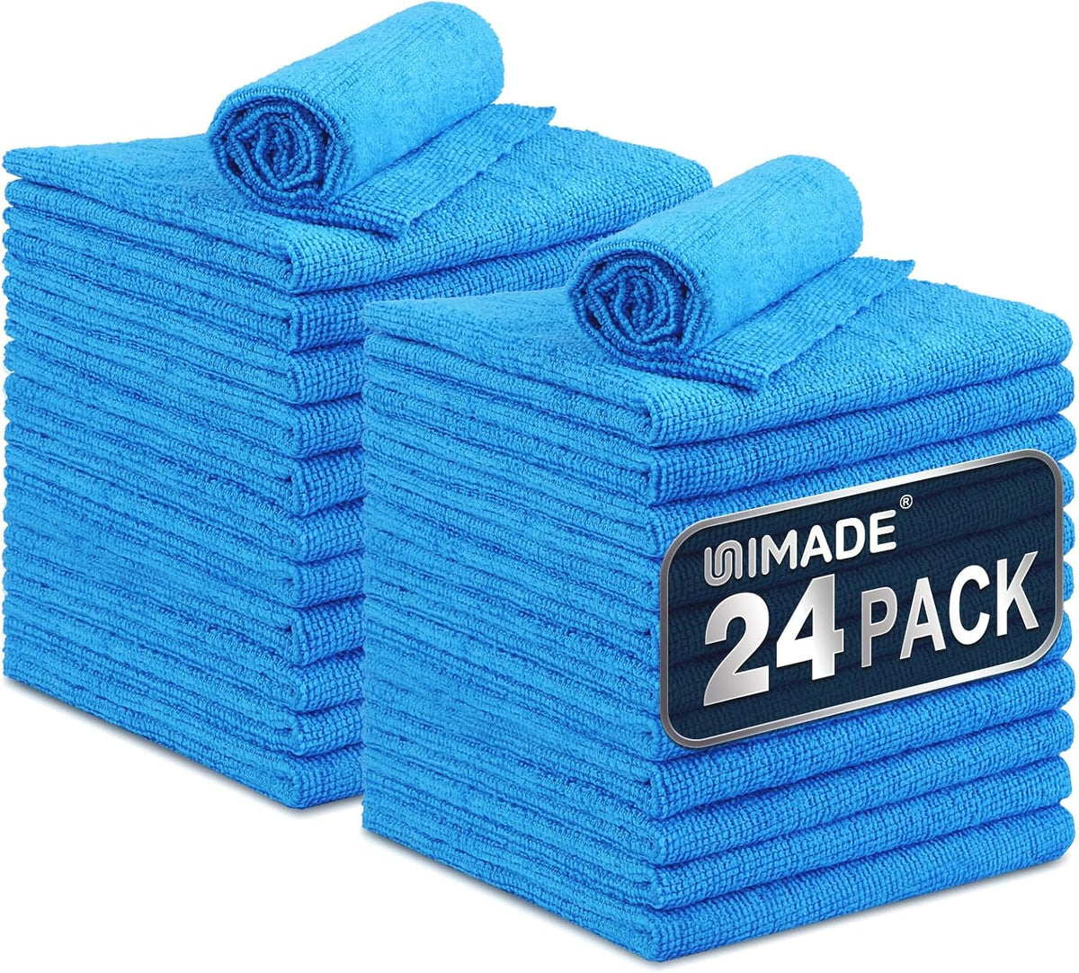 Microfiber Cleaning Cloth, 100PK Commercial Grade Work Rags