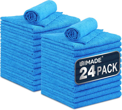 Microfiber Cleaning Cloth, 100PK Commercial Grade Work Rags