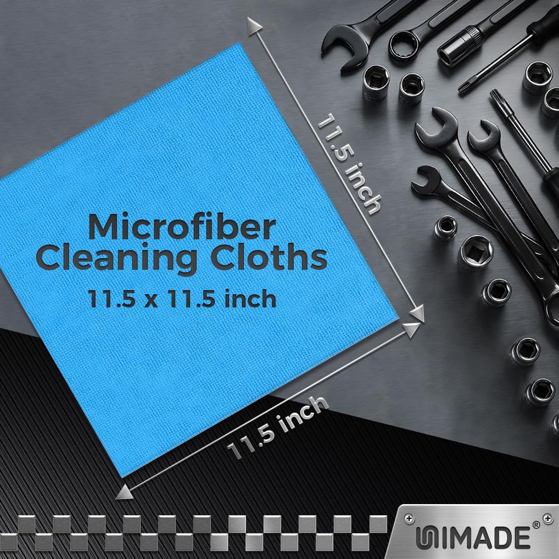 Microfiber Cleaning Cloth, 100PK Commercial Grade Work Rags