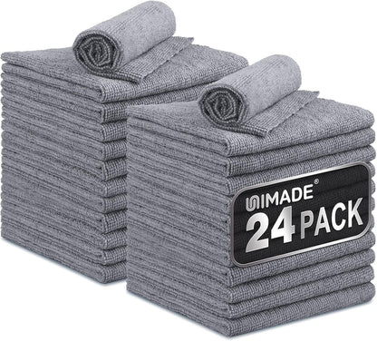 Microfiber Cleaning Cloth, 100PK Commercial Grade Work Rags