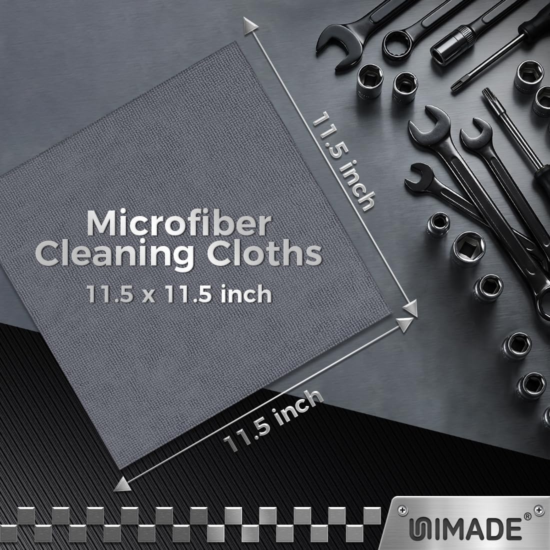 Microfiber Cleaning Cloth, 100PK Commercial Grade Work Rags