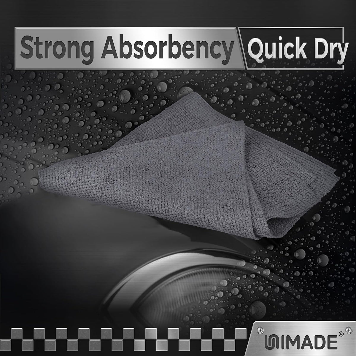 Microfiber Cleaning Cloth, 100PK Commercial Grade Work Rags