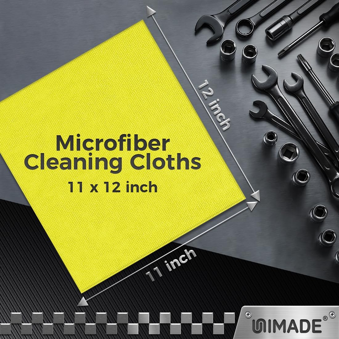 Microfiber Cleaning Cloth, 100PK Commercial Grade Work Rags