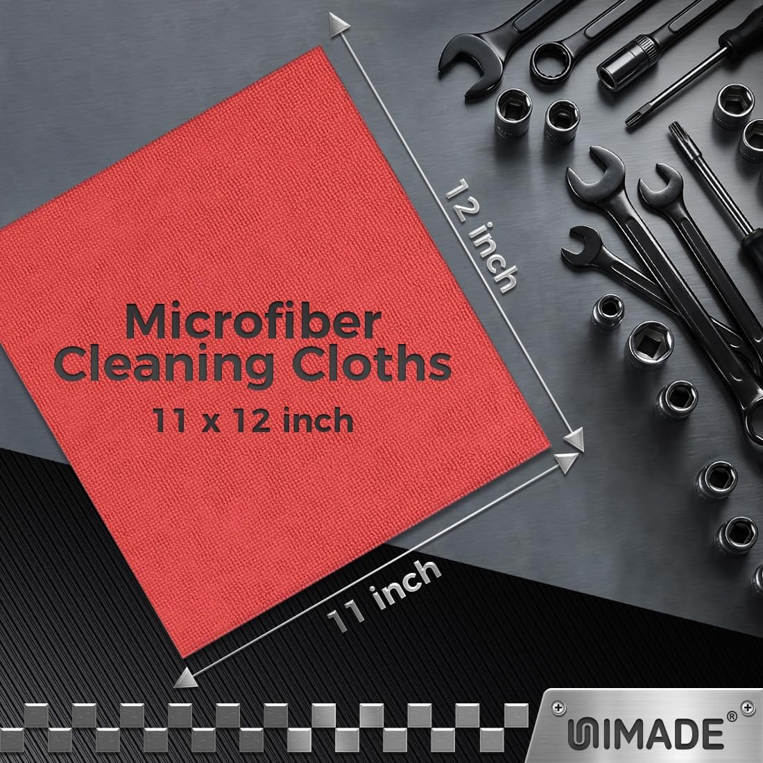Microfiber Cleaning Cloth, 100PK Commercial Grade Work Rags