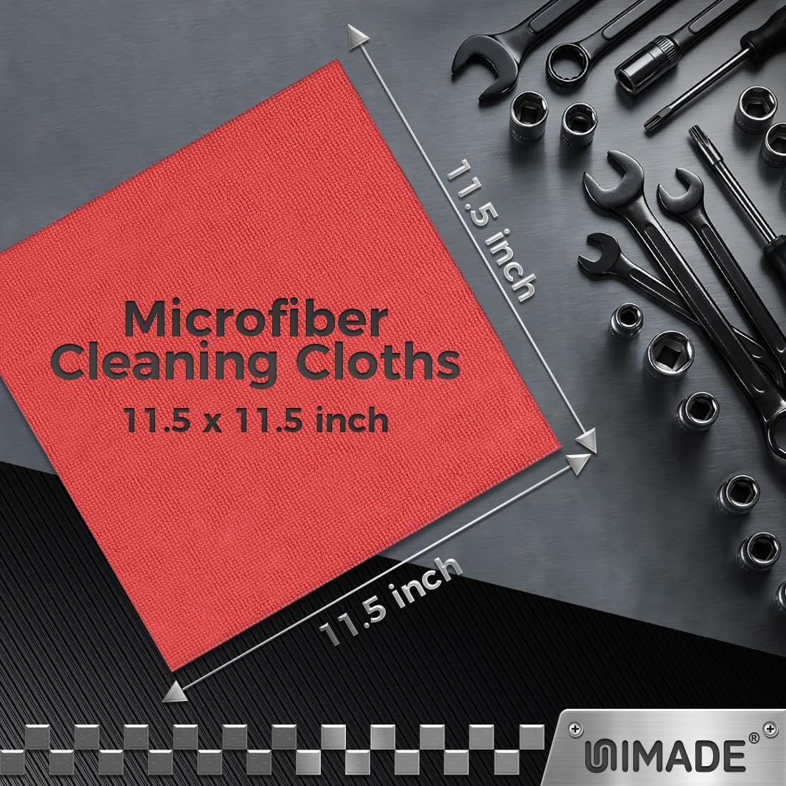 Microfiber Cleaning Cloth, 100PK Commercial Grade Work Rags