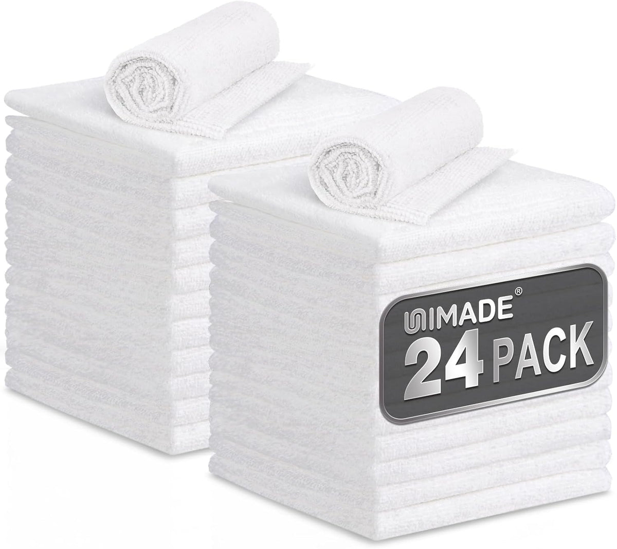 Microfiber Cleaning Cloth, 100PK Commercial Grade Work Rags