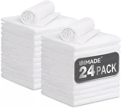 Microfiber Cleaning Cloth, 100PK Commercial Grade Work Rags