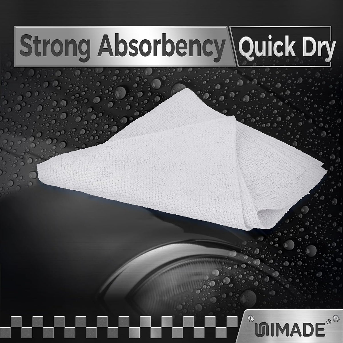 Microfiber Cleaning Cloth, 100PK Commercial Grade Work Rags
