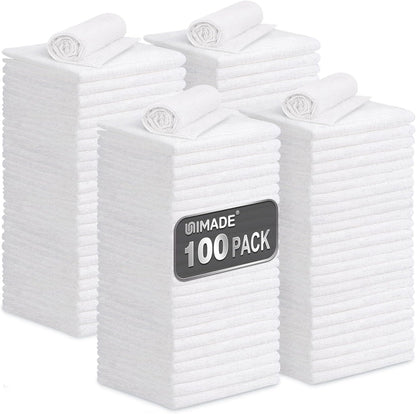 Microfiber Cleaning Cloth, 100PK Commercial Grade Work Rags