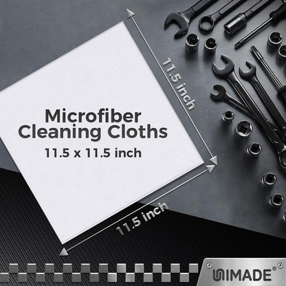 Microfiber Cleaning Cloth, 100PK Commercial Grade Work Rags