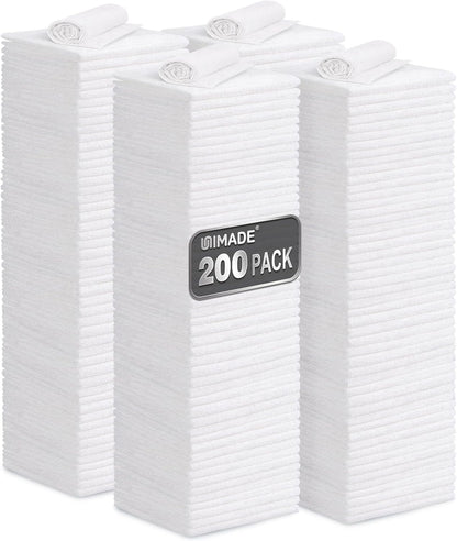 Microfiber Cleaning Cloth, 100PK Commercial Grade Work Rags