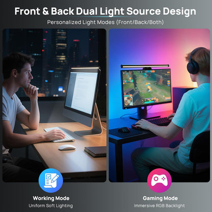 Monitor Light Bar, 17" Smart Screen Light with RGB Backlight & App Control