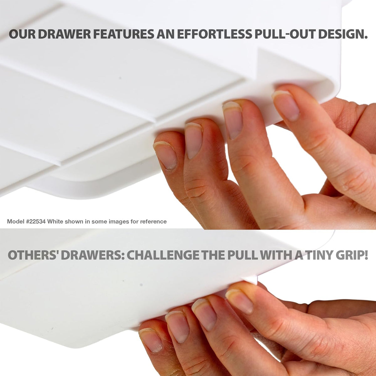 Large Self-Adhesive Under Desk Drawer, White, 12.5" x 10.75" x 1.875" (22556)