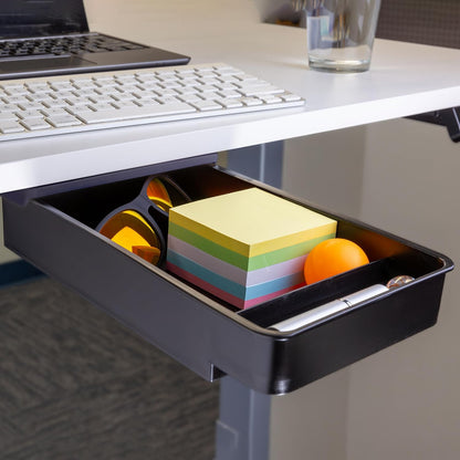 Large Self-Adhesive Under Desk Drawer, White, 12.5" x 10.75" x 1.875" (22556)