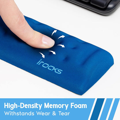 Memory Foam Keyboard Wrist Rest - Pain-Reducing, Non-Slip Rubber Base Wrists Rest Support - Cooling Ergonomic Laptop & Computer Keyboard Pad for Long Hours of Work, Studying, Gaming - Black