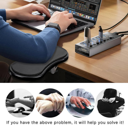 Computer Arm Rest for Desk Extender, Adjustable Rotating