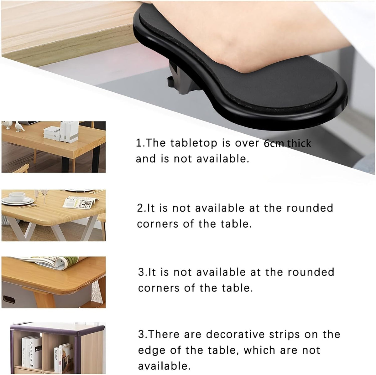 Computer Arm Rest for Desk Extender, Adjustable Rotating
