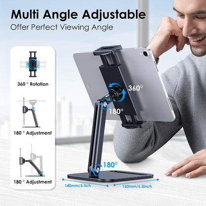 CreaDream Tablet Stand, Heavy Aluminum iPad Stand for Desk