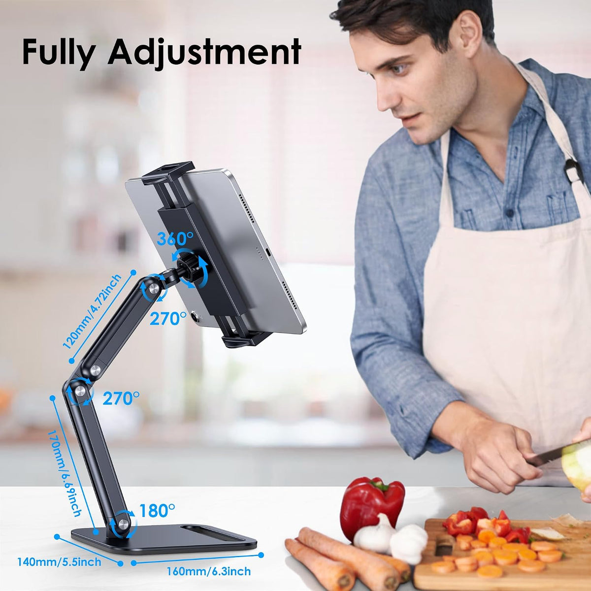 CreaDream Tablet Stand, Heavy Aluminum iPad Stand for Desk