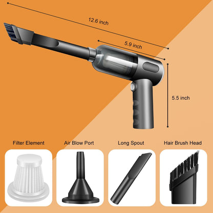 Wireless Handheld Car Vacuum Cleaner High Power Rechargeable Household Mini Vacuum, Vacuum for Desk, Home and Office Dust Cleaning, Protable Vacuum Cleaner for Car