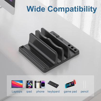 Vertical Laptop Stand, Adjustable 4 in 1 ABS