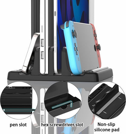 Vertical Laptop Stand, Adjustable 4 in 1 ABS